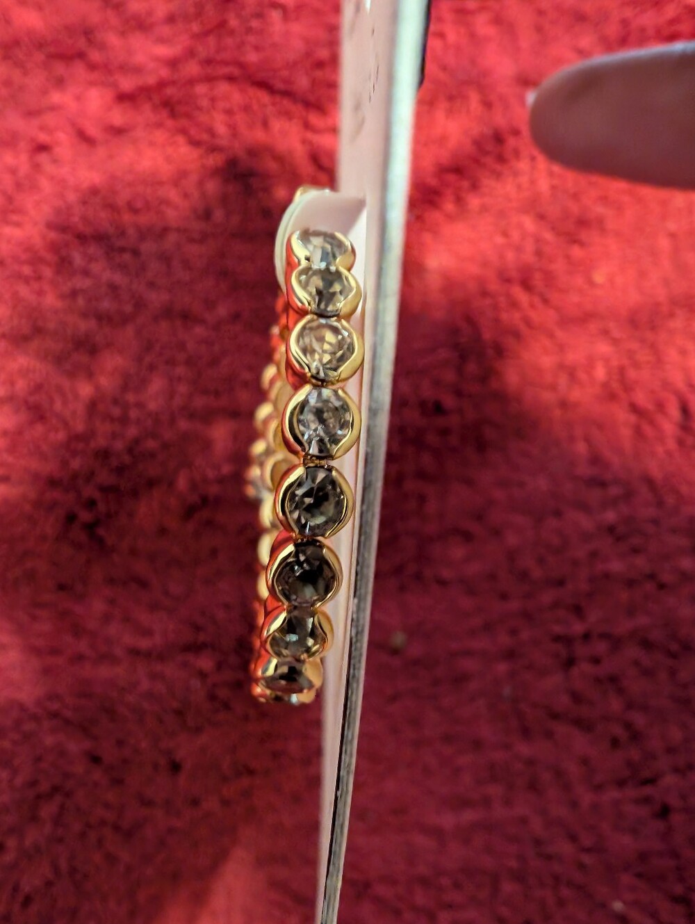 Ophelia Roe Gold-Tone Nickel Free Beaded Statement Hoop. - Picture 4 of 4